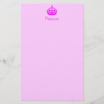 Personalized Princess Stationery by pinkgifts4you at Zazzle