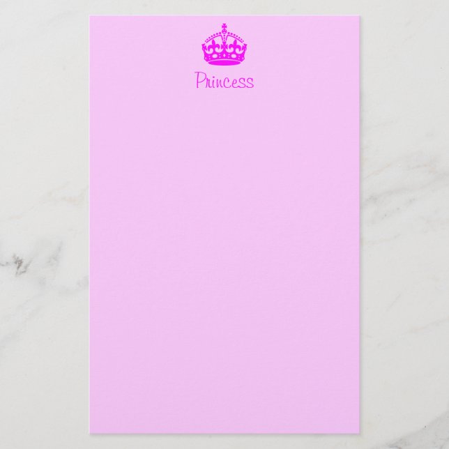 Personalized Princess Stationery (Front)