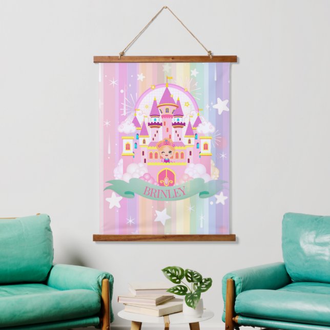 Personalized Princess Tapestry Bedroom Wall Art (Living Room)