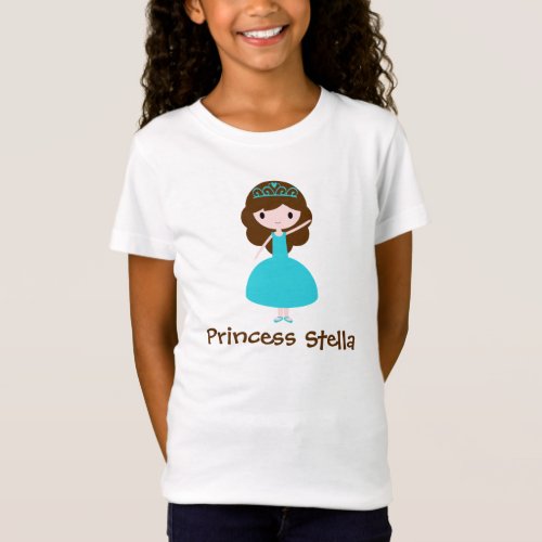 Personalized Princess _ Teal T_Shirt