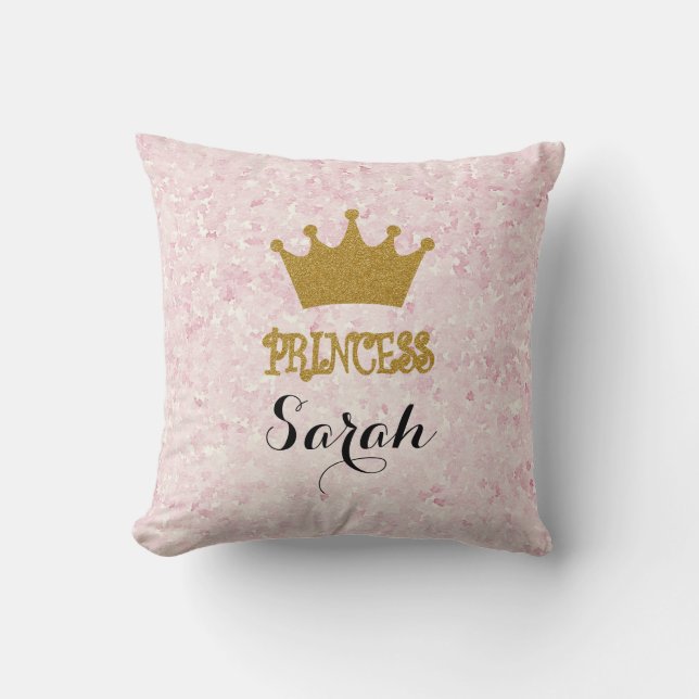 Personalized Princess Throw Pillow (Front)