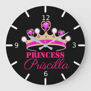 Personalized Princess Tiara Large Clock