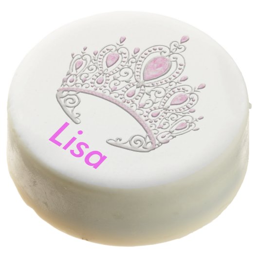 Personalized Princess Tiara Oreo Cookies (Angled)