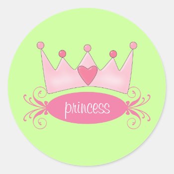 Personalized Princess Tiara Stickers by whupsadaisy4kids at Zazzle