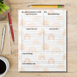 Personalized Principal Daily To-Do List rainbow Notepad<br><div class="desc">This rainbow pattern to-do list notepad is just what every principal needs to stay organized for the day. Instead of your cluttered digital calendar, go “old school” with this totally customizable to-do list. See everything you need to know on one page for the day. Personalize it for your own needs...</div>