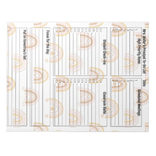 Personalized Principal Daily To-Do List rainbow Notepad