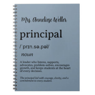 Personalized Principal Definition Notebook