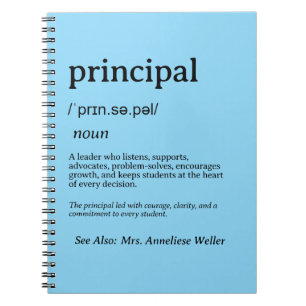 Personalized Principal Definition Notebook