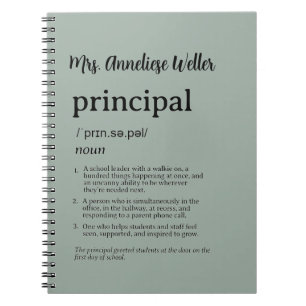Personalized Principal Funny Definition Notebook