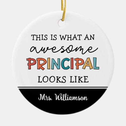 Personalized Principal Funny School Principal Ceramic Ornament
