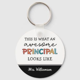 Personalized Principal Funny School Principal Keychain