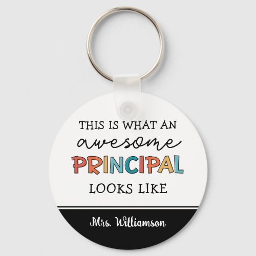 Personalized Principal Funny School Principal Keychain
