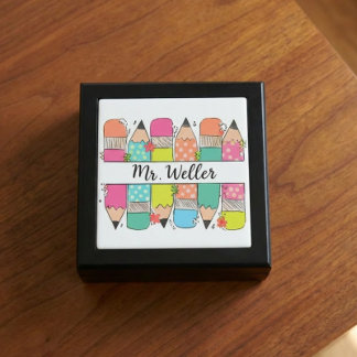 Personalized Principal Rainbow Pencil Gift Box