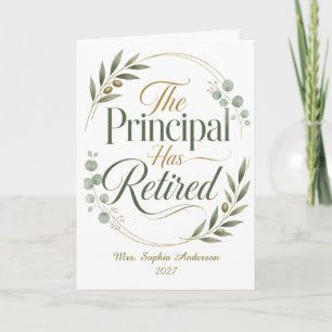 Personalized Principal Retirement Gift Card