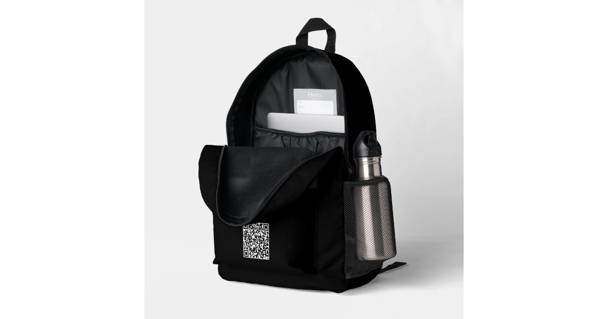 Personalized Print Black Cut Sew Bag for Branding | Zazzle
