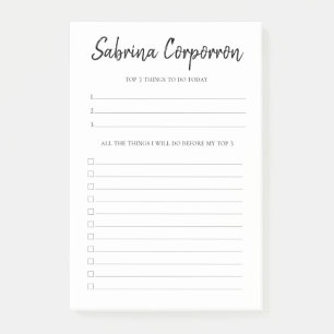 Personalized Prioritized To Do List Post-it Notes