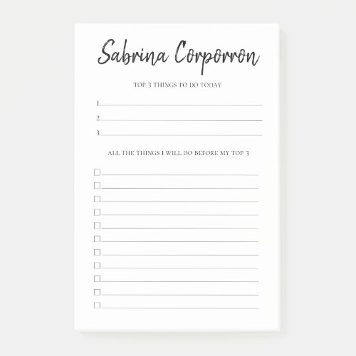 Personalized Prioritized To Do List Post_it Notes
