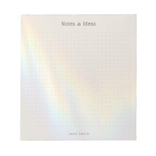 Personalized prism rainbow aesthetic dot Grid Notepad