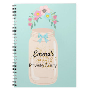 Personalized Private Diary Spiral Photo Notebook