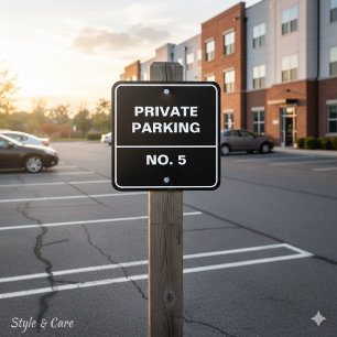 Personalized Private Reserved No Parking Metal Sign