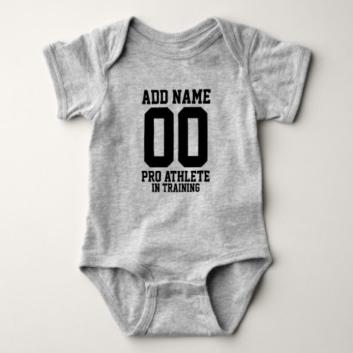 Personalized PRO ATHLETE in Training Baby Bodysuit