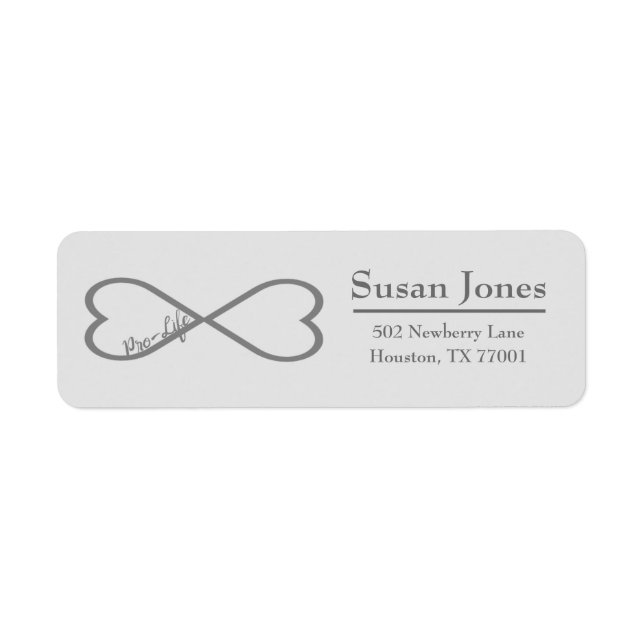 Personalized Pro Life Heart Address Labels (Front)