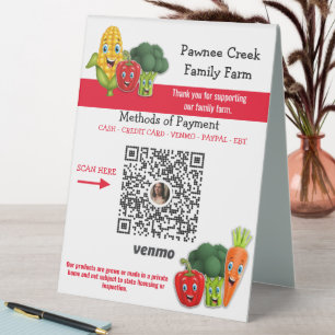 Personalized Produce Stand Venmo Pay Here Sign