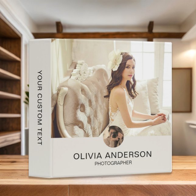 Personalized Professional Business 3 Ring Binder (Create your own professional business binder by MINTIC DESIGN STUDIO)