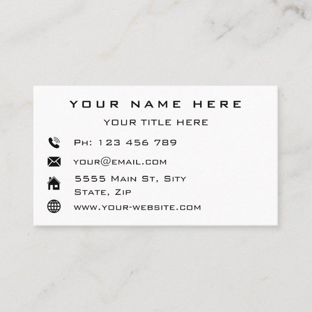 Personalized Professional Business Cards Example (Front)