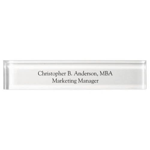 Personalized Professional Business Corporate  Desk Name Plate