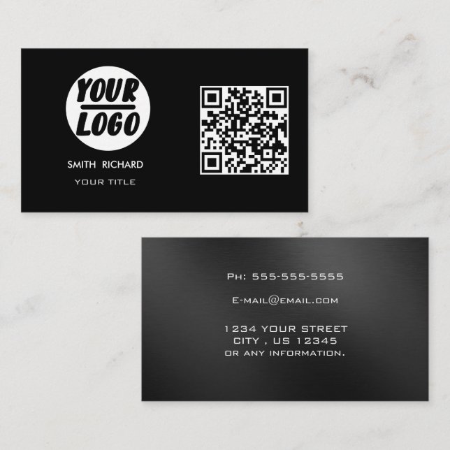  Personalized Professional Business Logo  Card (Front/Back)