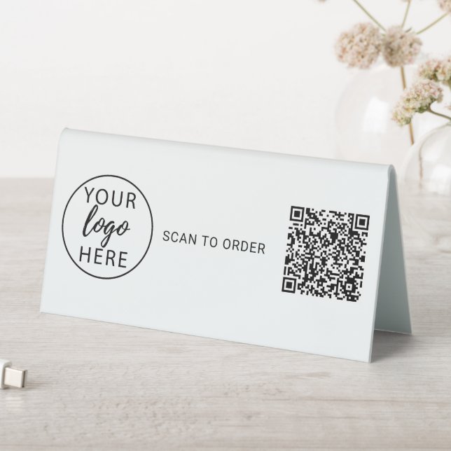 Personalized Professional Business Logo QR Code Table Tent (In SItu (Table))
