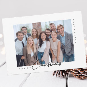 Personalized Professional Company Christmas Photo Holiday Card