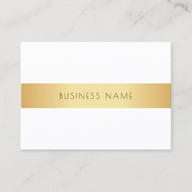 Personalized Professional Modern Elegant Gold Business Card (Front)