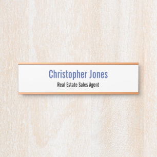 Personalized Professional Modern Elegant Office Door Sign