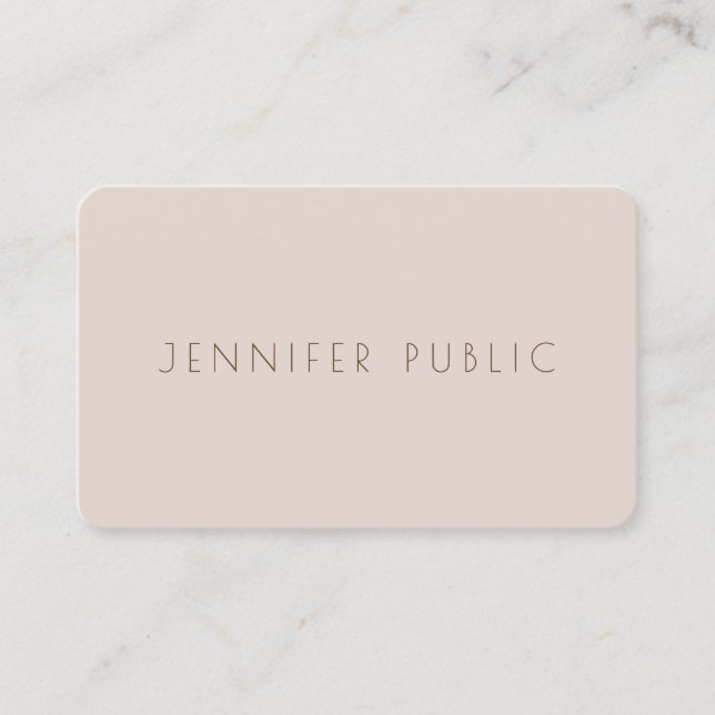 Personalized Professional Modern Elegant Template Business Card (Front)