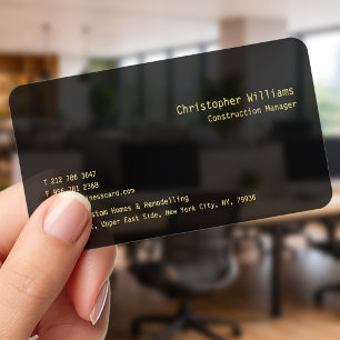 Personalized Professional Modern Premium Black Clear Business Cards