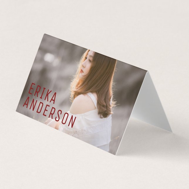 Personalized Professional QR Code added Business C Card (Front)