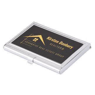 Personalized Professional Real Estate Business Card Case