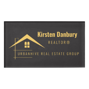 Personalized Professional Real Estate Business Name Tag