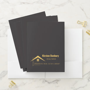Personalized Professional Real Estate Business Pocket Folder