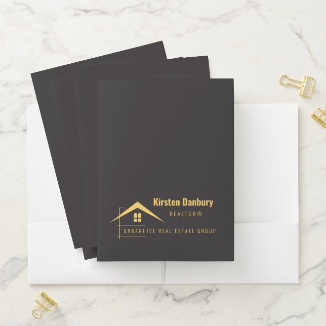 Personalized Professional Real Estate Business Pocket Folder (In Situ)