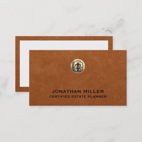 Personalized Professional Sable Leather Print Business Card