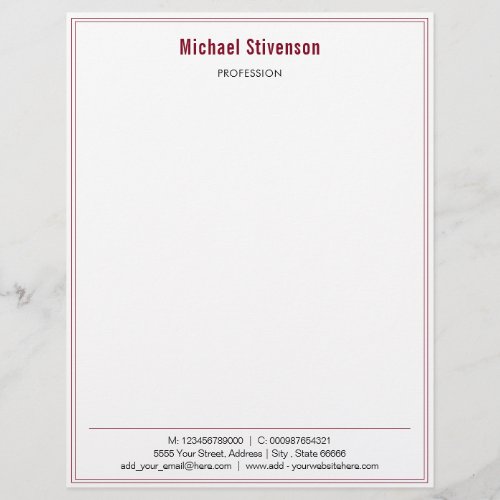 Personalized Professional Your Business Letterhead