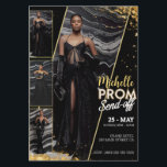 Personalized PROM SEND-OFF Photo Glamorous Fashion Flyer<br><div class="desc">The PROM SEND-OFF Flyer is the clear choice for those seeking a stylish, sophisticated, and modern graduation celebration. The design focuses on black and gold, shimmering gold dust, photos and event details can be personalized to reflect your unique style, creating a glamorous and attractive look. . The Flyer impresses with...</div>