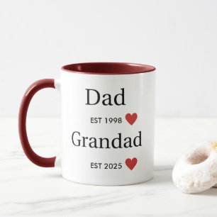 Personalized Promoted Dad to Grandpa Grandfather Mug