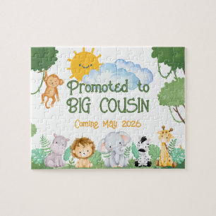 Personalized Promoted to Big Cousin Jungle Puzzle