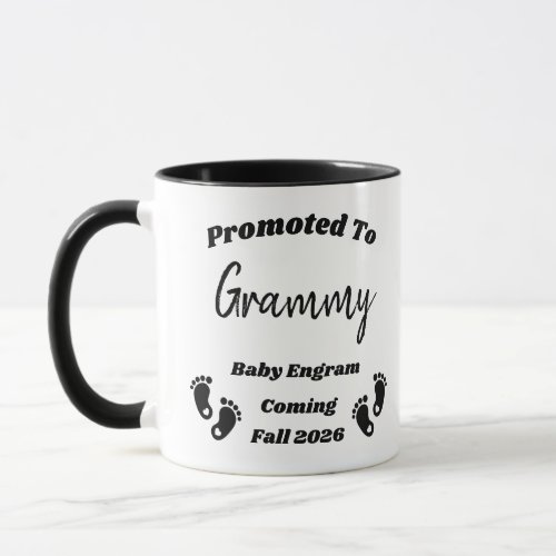 Personalized Promoted to Grandparent Mug