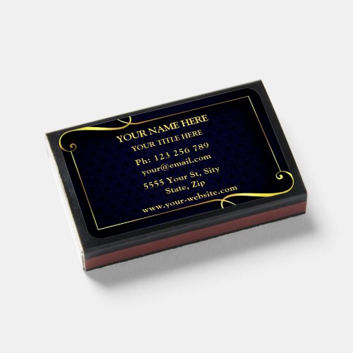  Personalized Promotional Matchboxes _ Black Gold