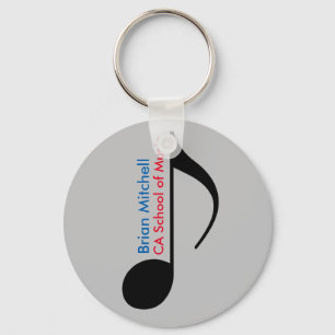 Personalized & Promotional Music Note Keychain